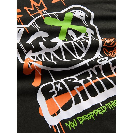 Reserved - T-shirt z nadrukiem Fortnite - czarny Reserved 164 (13 lat) Reserved