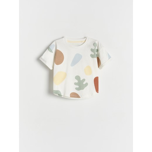 Reserved - T-shirt oversize - złamana biel ze sklepu Reserved w kategorii Koszulki niemowlęce - zdjęcie 184597493