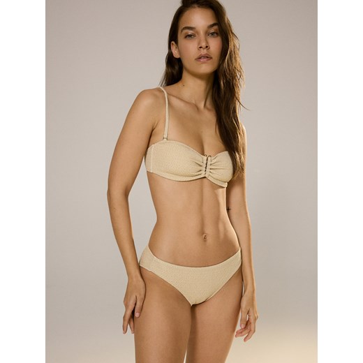 Reserved - Góra bikini z metaliczną nicią - bursztynowy Reserved 42 wyprzedaż Reserved