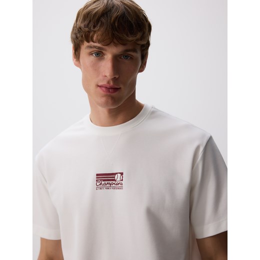 Reserved - T-shirt comfort fit - biały ze sklepu Reserved w kategorii T-shirty męskie - zdjęcie 184598093
