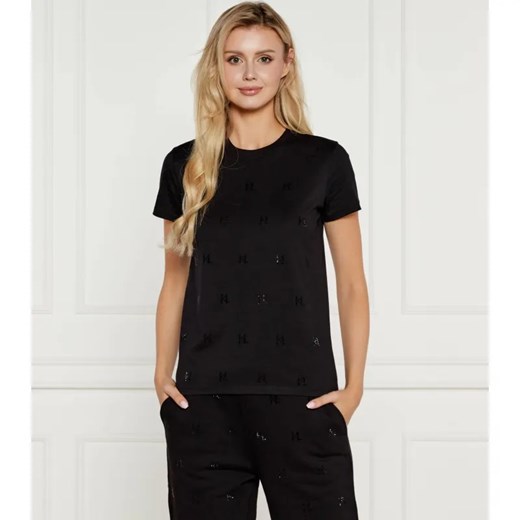Karl Lagerfeld T-shirt Rhinestone | Regular Fit ze sklepu Gomez Fashion Store w kategorii Bluzki damskie - zdjęcie 184601341