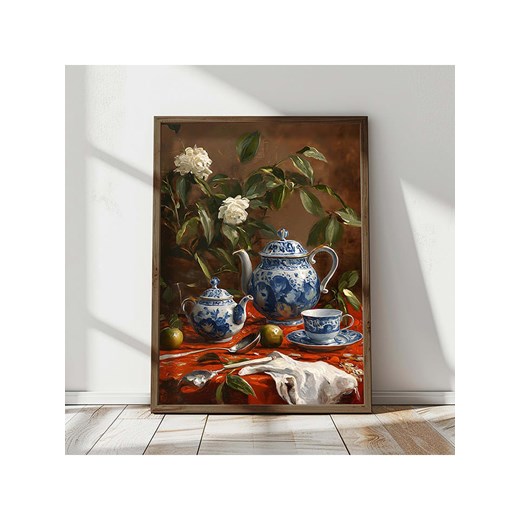 HanahHome Druk artystyczny w kolorze brązowym ze wzorem w ramce - 50 x 70 cm Hanahhome onesize promocja Limango Polska