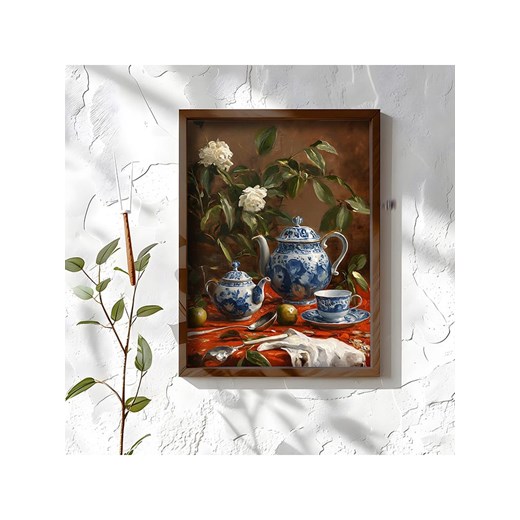 HanahHome Druk artystyczny w kolorze brązowym ze wzorem w ramce - 50 x 70 cm Hanahhome onesize okazja Limango Polska