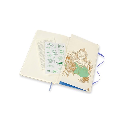 Moleskine Notatnik "Wizard of Oz" w kolorze kremowo-niebieskim - 13 x onesize wyprzedaż Limango Polska