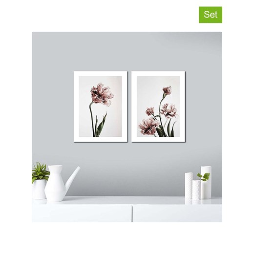 ABERTO DESIGN Druki artystyczne (2 szt.) w ramce - 30 x 40 cm ze sklepu Limango Polska w kategorii Obrazy - zdjęcie 184601613