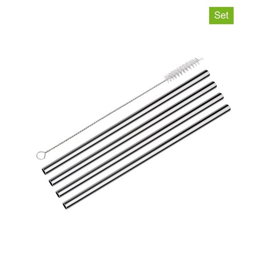 Cilio Słomki (4 szt.) &quot;Steel Grande&quot; - dł. 23 cm ze sklepu Limango Polska w kategorii Naczynia - zdjęcie 184601914