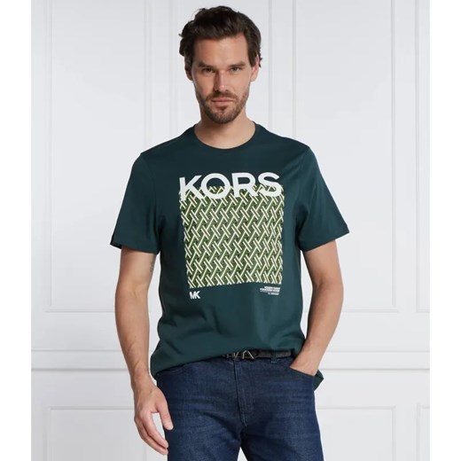 Michael Kors T-shirt LATTICE KORS TEE | Regular Fit ze sklepu Gomez Fashion Store w kategorii T-shirty męskie - zdjęcie 184603772