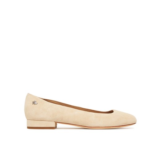 Baleriny LAUREN RALPH LAUREN Emellie  802974358001 Beżowy ze sklepu eobuwie.pl w kategorii Balerinki - zdjęcie 184604431