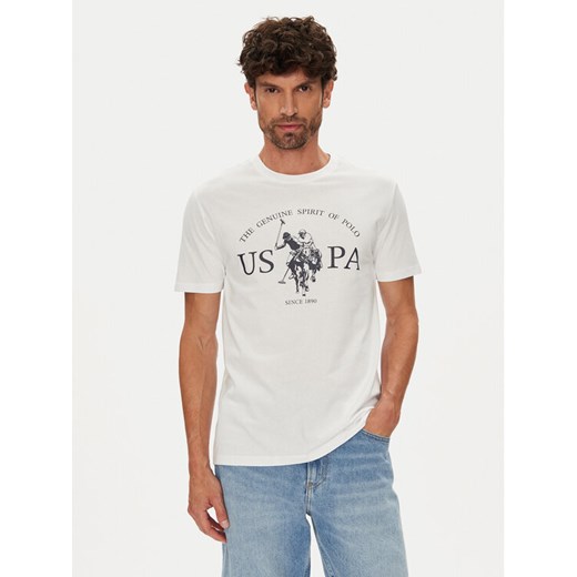 U.S. Polo Assn. T-Shirt MUP4203 Biały Regular Fit ze sklepu MODIVO w kategorii T-shirty męskie - zdjęcie 184605154