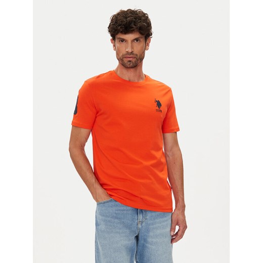 U.S. Polo Assn. T-Shirt MUP3311 Pomarańczowy Slim Fit ze sklepu MODIVO w kategorii T-shirty męskie - zdjęcie 184605250