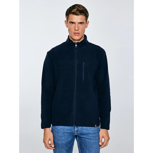 Bluza męska polarowa rozpinana granatowa Malkom 403 ze sklepu Big Star w kategorii Bluzy męskie - zdjęcie 184606140