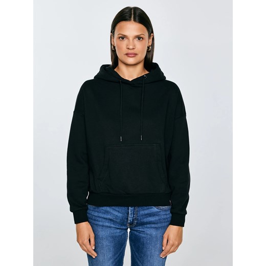 Bluza damska z kapturem czarna Susana 906 ze sklepu Big Star w kategorii Bluzy damskie - zdjęcie 184606162