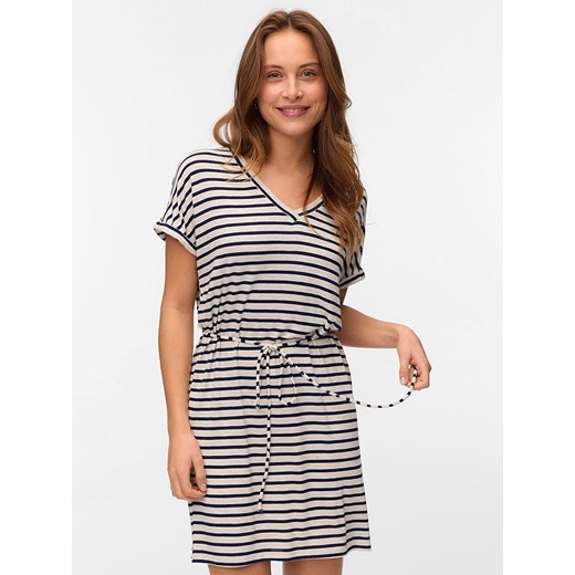 Vero Moda Sukienka w kolorze kremowo-granatowym Vero Moda XS promocyjna cena Limango Polska