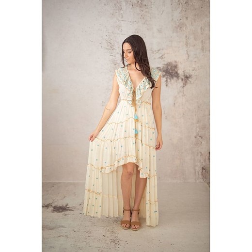 Lula Natura Sukienka w kolorze beżowym Lula Natura onesize wyprzedaż Limango Polska