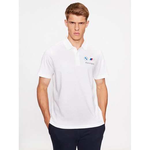 Puma Polo Bmw Mms Ess 621312 Biały Regular Fit ze sklepu MODIVO w kategorii T-shirty męskie - zdjęcie 184608143