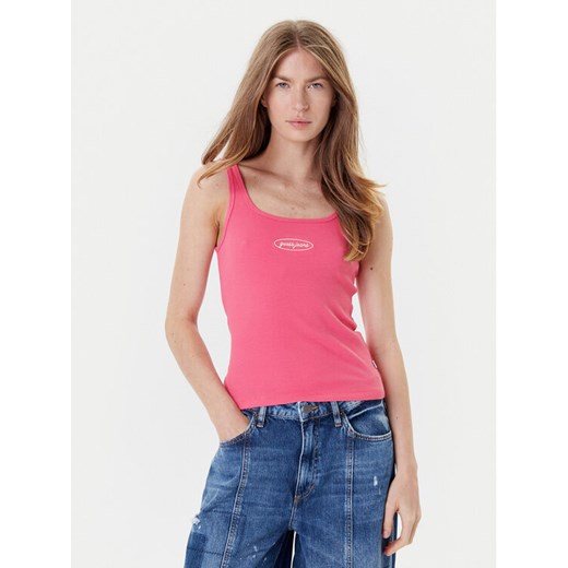 Guess Jeans Top W5YP35 KA0H1 Różowy Regular Fit ze sklepu MODIVO w kategorii Bluzki damskie - zdjęcie 184608151