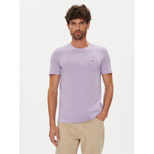 Tommy Jeans T-Shirt Jaspe DM0DM20363 Fioletowy Slim Fit ze sklepu MODIVO w kategorii T-shirty męskie - zdjęcie 184608361