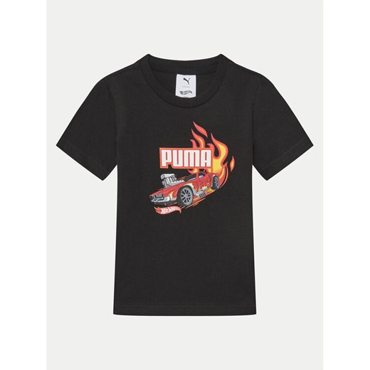 Puma T-Shirt Hot Wheels 630069 Czarny Regular Fit ze sklepu MODIVO w kategorii T-shirty chłopięce - zdjęcie 184608363