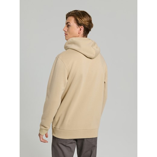 Sinsay - Rozpinana bluza z kapturem i kieszeniami - beżowy Sinsay M Sinsay