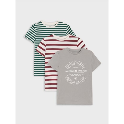 Sinsay - Koszulki 3 pack - czerwony ze sklepu Sinsay w kategorii T-shirty chłopięce - zdjęcie 184610364