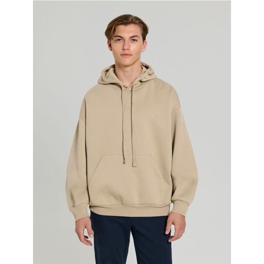 Sinsay - Bluza hoodie comfort fit - beżowy ze sklepu Sinsay w kategorii Bluzy męskie - zdjęcie 184610372