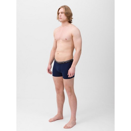 Męskie bokserki (2-pack) 4F 4FWMM00UBXSM051 - granatowe ze sklepu Sportstylestory.com w kategorii Majtki męskie - zdjęcie 184610564