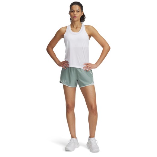 Damskie spodenki do biegania Under Armour UA Fly By 2in1 Short - zielone ze sklepu Sportstylestory.com w kategorii Szorty - zdjęcie 184610880
