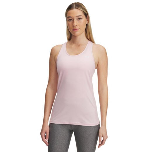 Damski top treningowy Under Armour Tech Mesh Racer Tank - różowy ze sklepu Sportstylestory.com w kategorii Bluzki damskie - zdjęcie 184611104