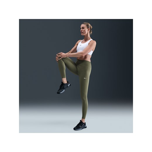 Damskie legginsy o pełnej długości z wysokim stanem Nike One - Zieleń ze sklepu Nike poland w kategorii Spodnie damskie - zdjęcie 184611334
