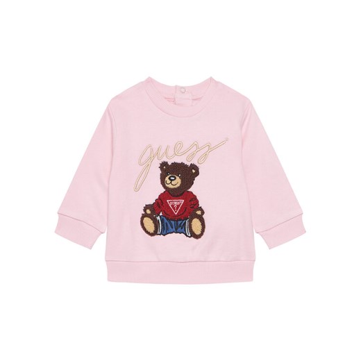 Guess Bluza H5YT00 KAX74 Różowy Regular Fit ze sklepu MODIVO w kategorii Bluzy i swetry - zdjęcie 184613261