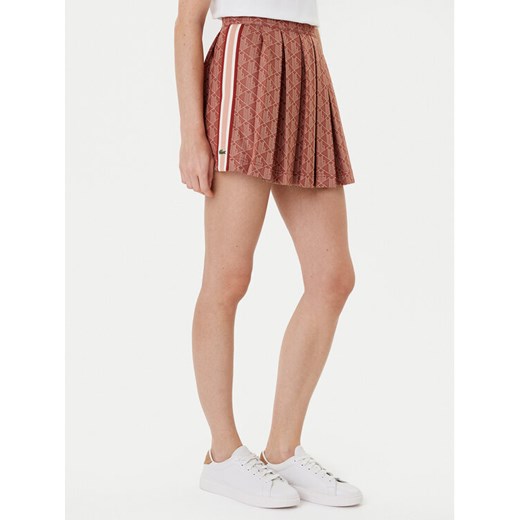 Lacoste Spódnica plisowana JF0516 Brązowy Regular Fit ze sklepu MODIVO w kategorii Spódnice - zdjęcie 184613283