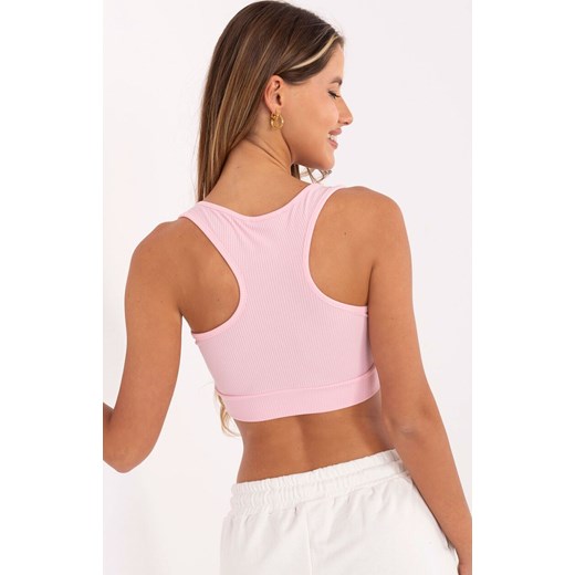 Jasnoróżowy sportowy crop top HG-TP-5445.47, Kolor różowy, Rozmiar S, Rue Paris ze sklepu Primodo w kategorii Biustonosze - zdjęcie 184614051