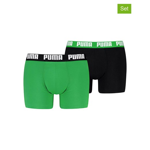 Puma Bokserki (2 pary) w kolorze czarno-zielonym Puma XL okazja Limango Polska