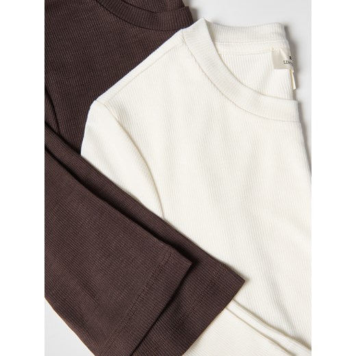 Reserved - T-shirt z mikromodalu - ciemnobrązowy Reserved L Reserved