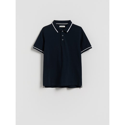 Reserved - T-shirt polo - granatowy ze sklepu Reserved w kategorii T-shirty chłopięce - zdjęcie 184615993