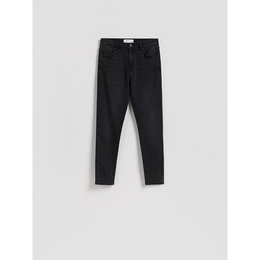 Reserved - Jeans slim fit mid rise - czarny ze sklepu Reserved w kategorii Jeansy damskie - zdjęcie 184616323