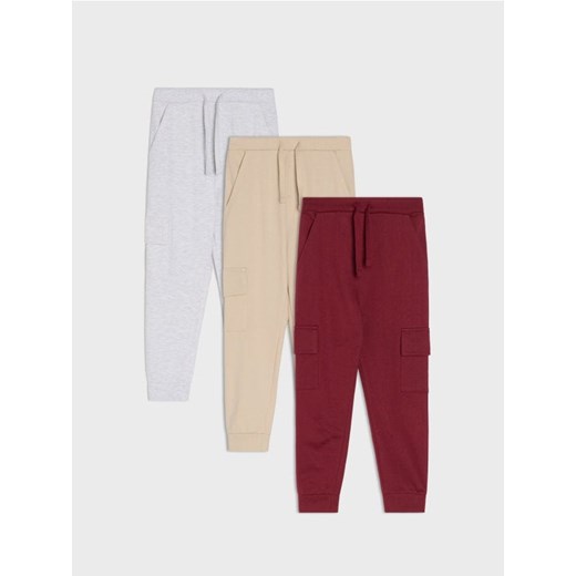 Sinsay - Spodnie dresowe 3 pack - szary - id: 483DN-09M - marki Sinsay - 184616980 Sinsay - Spodnie dresowe 3 pack - szary ze sklepu Sinsay w kategorii Spodnie chłopięce - zdjęcie 184616980