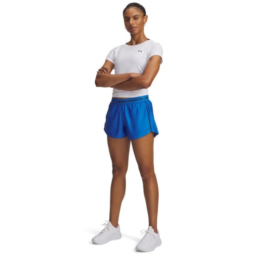 Damskie spodenki treningowe Under Armour Tech Play Up Shorts - niebieskie ze sklepu Sportstylestory.com w kategorii Szorty - zdjęcie 184618450