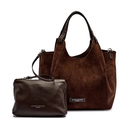 GIANNI CHIARINI Skórzana torebka na ramię + saszetka DUA ze sklepu Gomez Fashion Store w kategorii Torby Shopper bag - zdjęcie 184618501