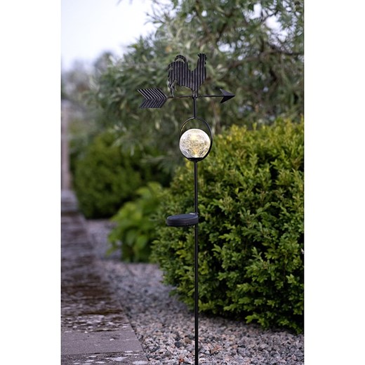 STAR Trading Solarna lampa ogrodowa LED &quot;Windy&quot; w kolorze czarnym - wys. 81 cm ze sklepu Limango Polska w kategorii Oświetlenie ogrodowe - zdjęcie 184619094