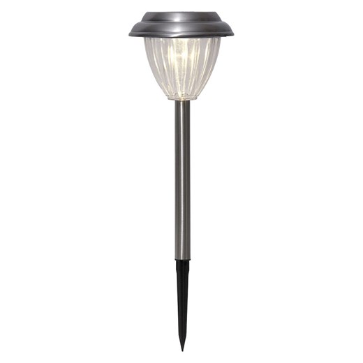 STAR Trading Solarna lampa ogrodowa LED (4 szt.) &quot;Palma&quot; w kolorze srebrnym - (W)28 cm ze sklepu Limango Polska w kategorii Oświetlenie ogrodowe - zdjęcie 184619190
