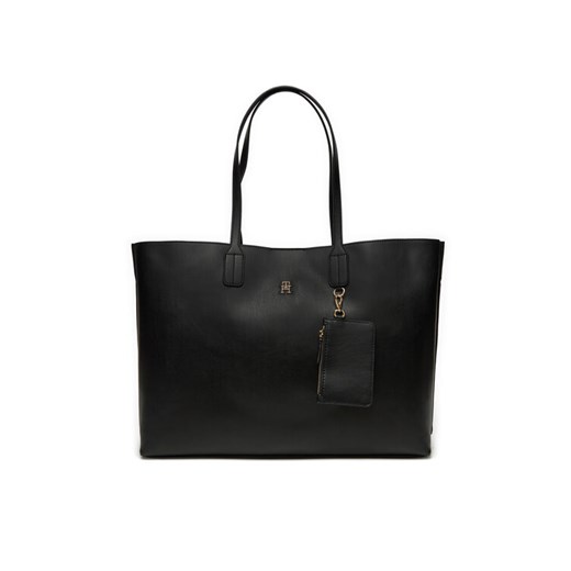Torebka Tommy Hilfiger AW0AW16904 Czarny ze sklepu eobuwie.pl w kategorii Torby Shopper bag - zdjęcie 184620254