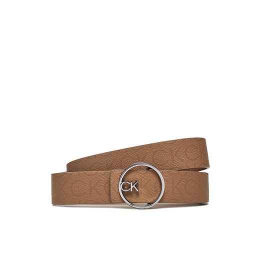 Pasek Damski Calvin Klein Ck Buckle Reversible Belt 3Cm K60K612359 Brązowy ze sklepu eobuwie.pl w kategorii Paski damskie - zdjęcie 184620491