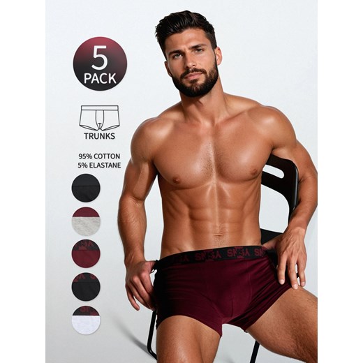 Sinsay - Bokserki Classic 5 pack - czarny Sinsay XL Sinsay