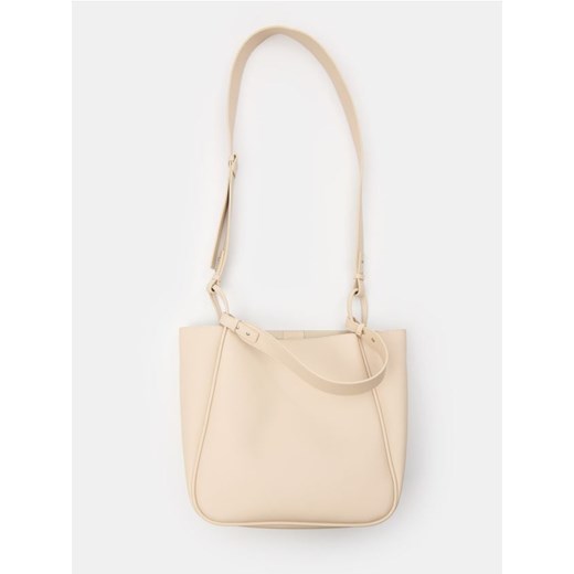 Sinsay - Torebka shopper z odpinaną kosmetyczką - kremowy ze sklepu Sinsay w kategorii Torby Shopper bag - zdjęcie 184623063
