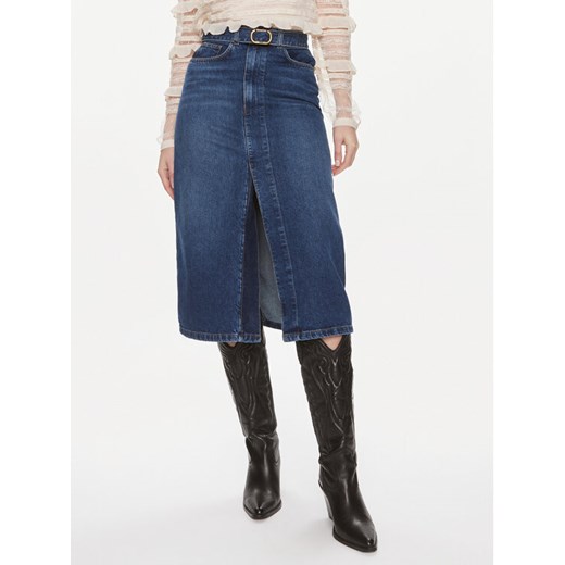 TWINSET Spódnica jeansowa 241TP2661 Granatowy Regular Fit Twinset 40 MODIVO