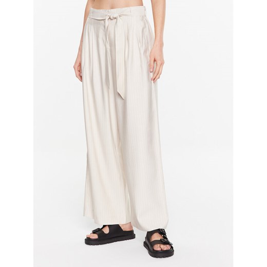 Moss Copenhagen Spodnie materiałowe Joanita 17336 Beżowy Relaxed Fit ze sklepu MODIVO w kategorii Spodnie damskie - zdjęcie 184623230
