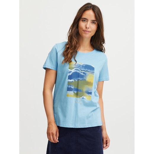 Fransa T-Shirt 20612765 Niebieski Regular Fit ze sklepu MODIVO w kategorii Bluzki damskie - zdjęcie 184623232