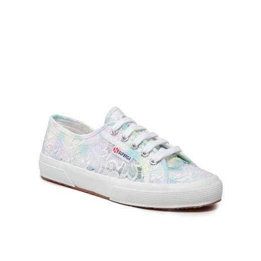 Superga Tenisówki 2750 Macrame Tie Dye S81217W Biały ze sklepu MODIVO w kategorii Trampki damskie - zdjęcie 184623270