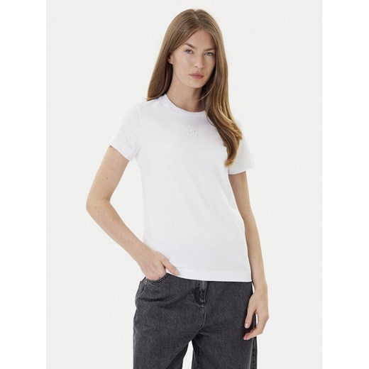 PINKO T-Shirt Bussolotto 100355 A2RD Biały Regular Fit ze sklepu MODIVO w kategorii Bluzki damskie - zdjęcie 184623282